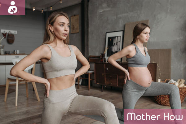 pregnant-women-exercising with trainer
